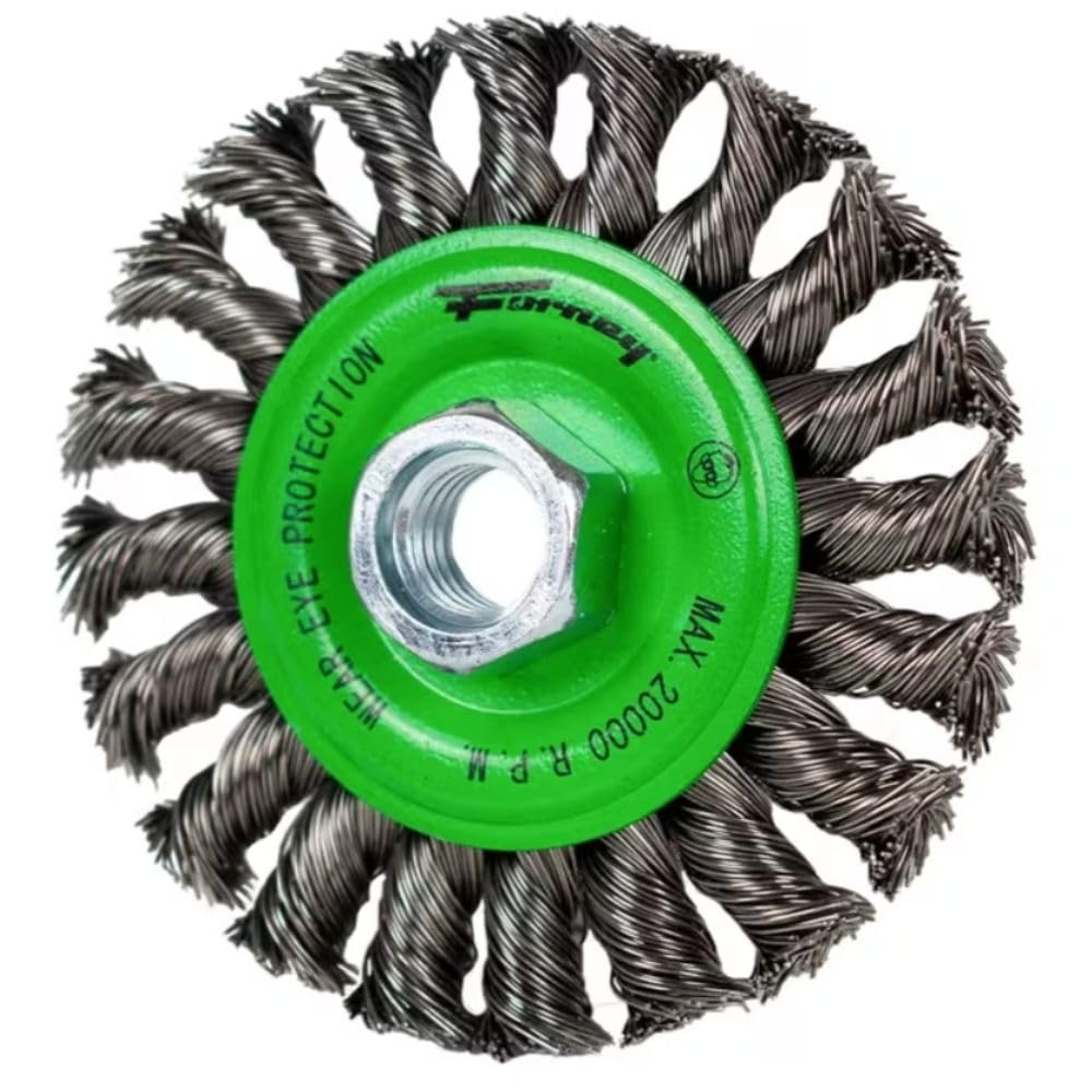 Forney 72759 Wire Wheel Brush, Twist Knot with 5/8-Inch-11